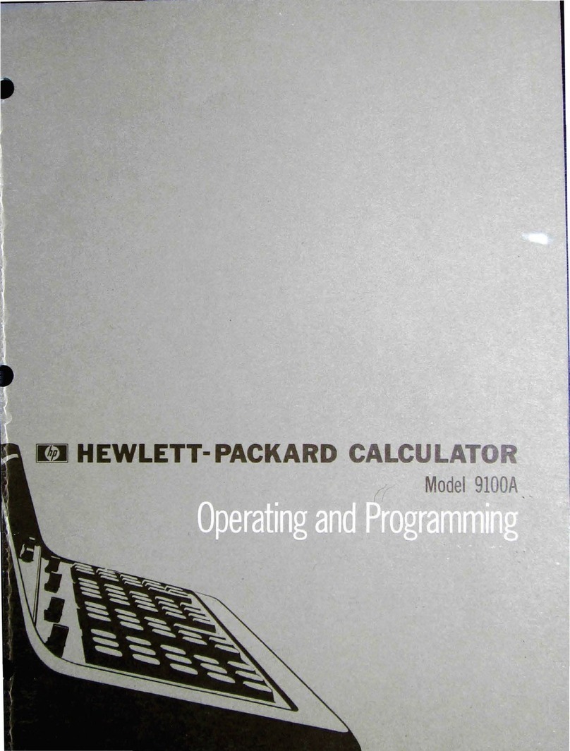 Helwett Packard 9100A Operating and programming manual Helwett Packard 9100A Operating and programming manual