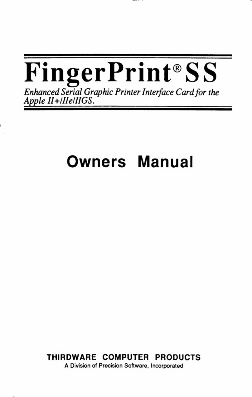 Precision THIRDWARE COMPUTER FingerPrint SS User manual