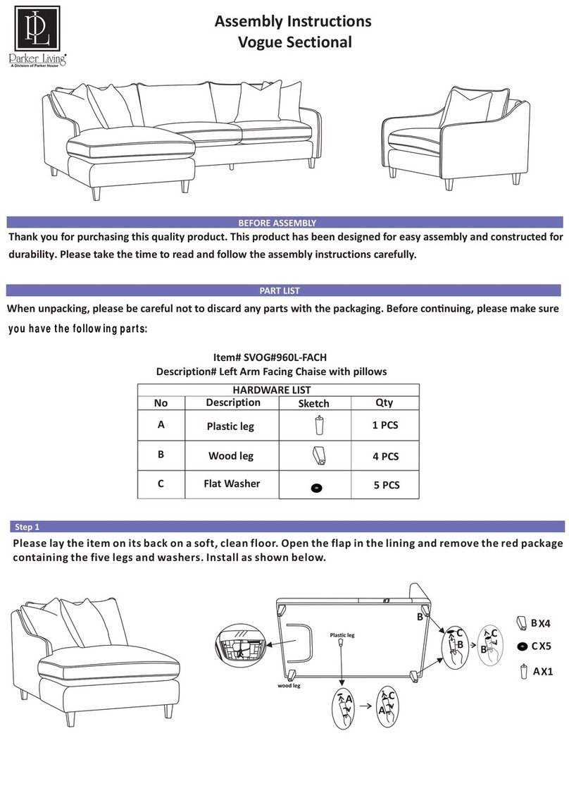 Parker House Parker Living SVOG Assembly instructions