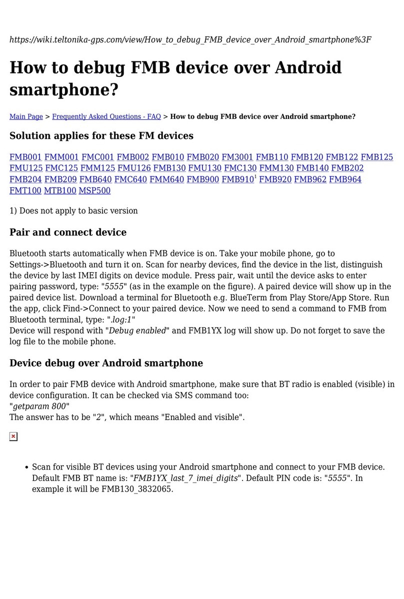 Teltonika FMB001 Installation and user guide
