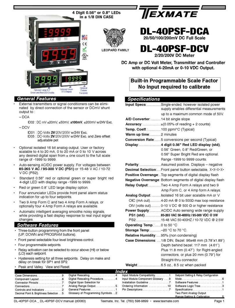 Texmate DL-40PSF-DCA User manual