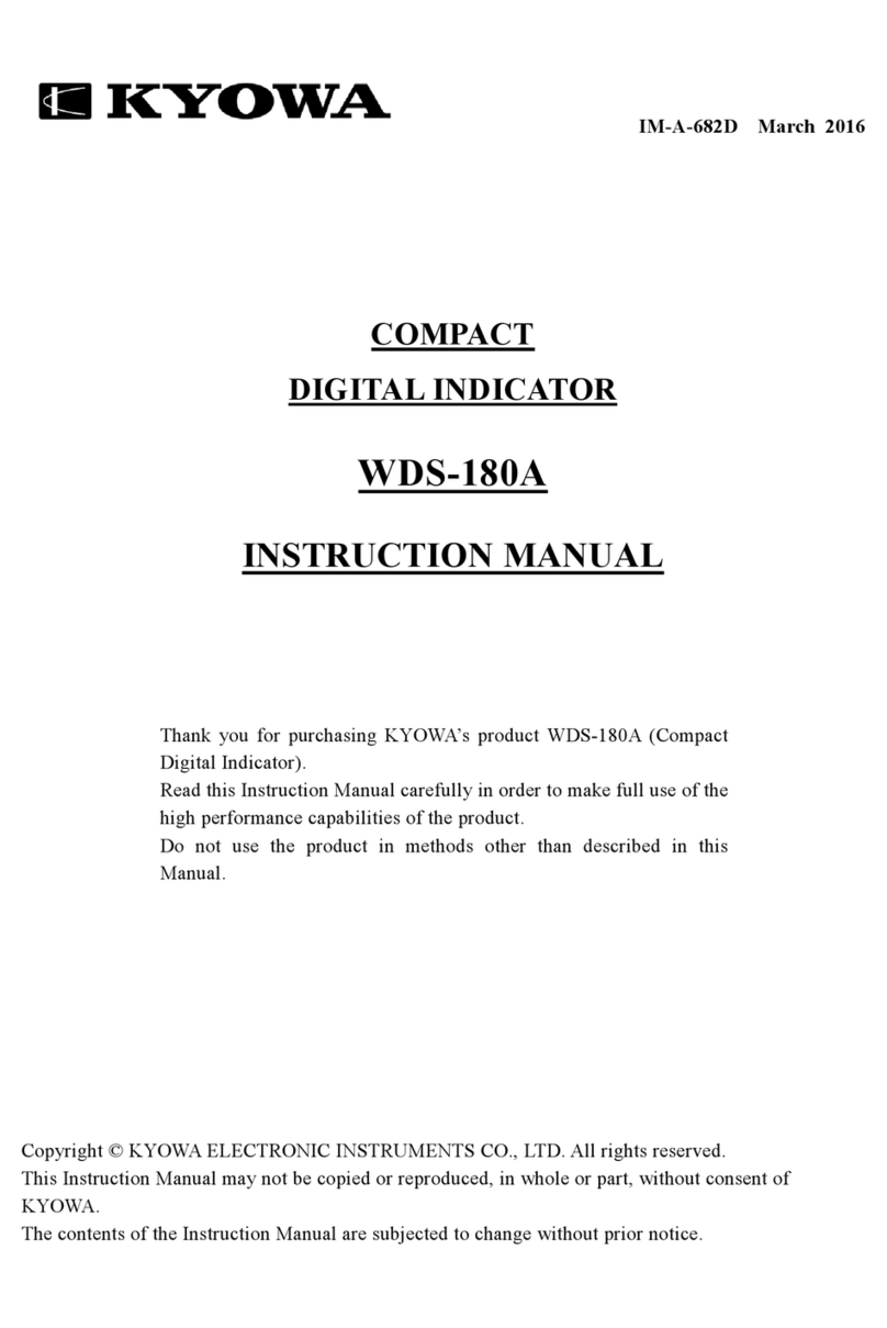 KYOWA WDS-180A User manual