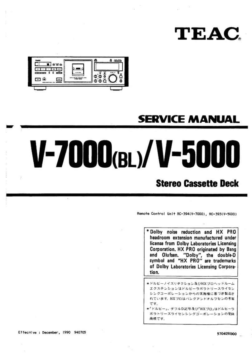 Teac V-7000 User manual