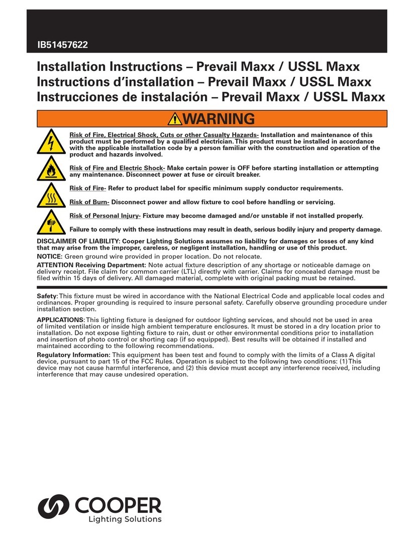Cooper Prevail Maxx installation instructions