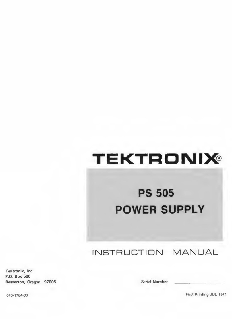 Tektronix PS 505 instruction manual