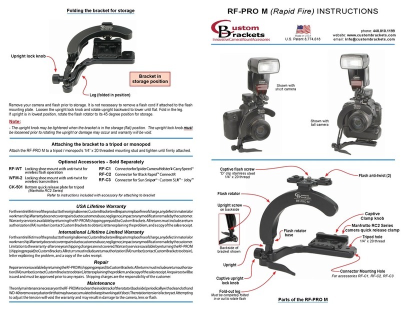 Custom Brackets RF-PRO M User manual