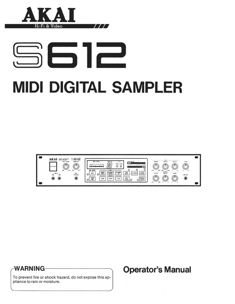 Akai S612 Operator's manual