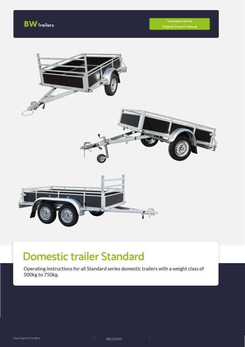 BW Trailers Domestic trailer Standard operating instructions BW Trailers Domestic trailer Standard operating instructions