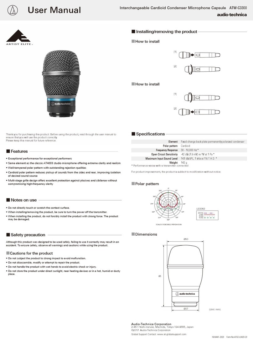 Audio Technica ATW-C3300 user manual