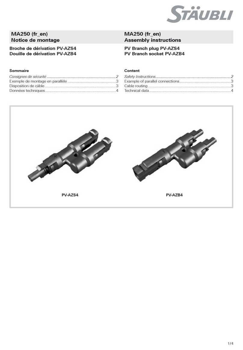 Staubli PV-AZS4 Assembly instructions