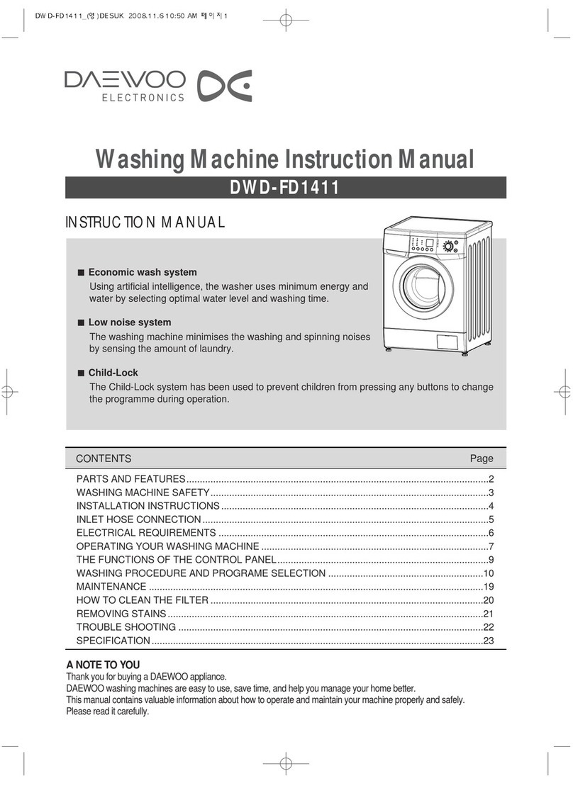 DAEWOO ELECTRONICS DWD-FD1411 instruction manual
