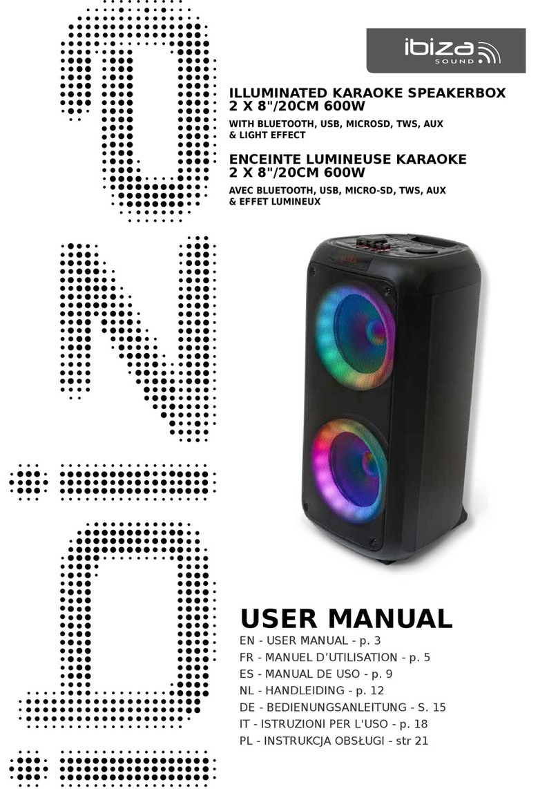 Ibiza sound VENUS600 User manual