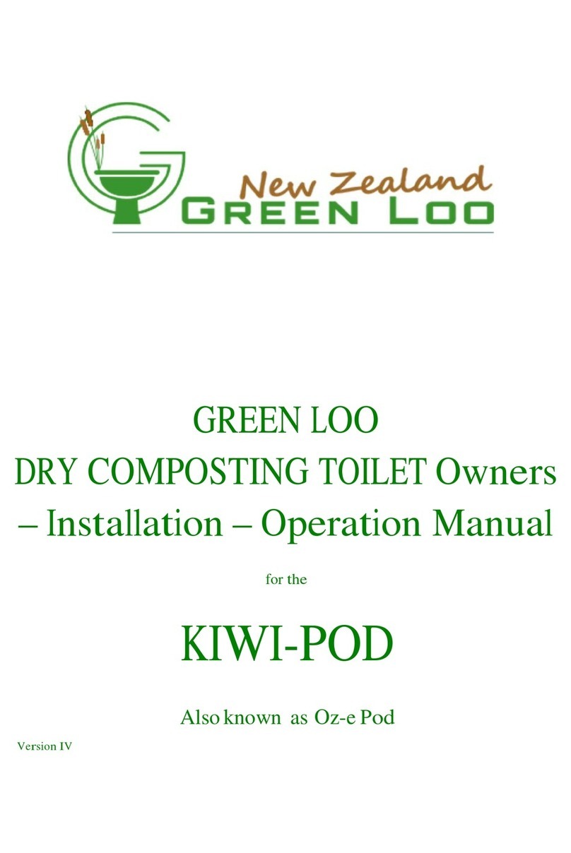 GREEN LOO KIWI-POD Owner's installation and operation manual