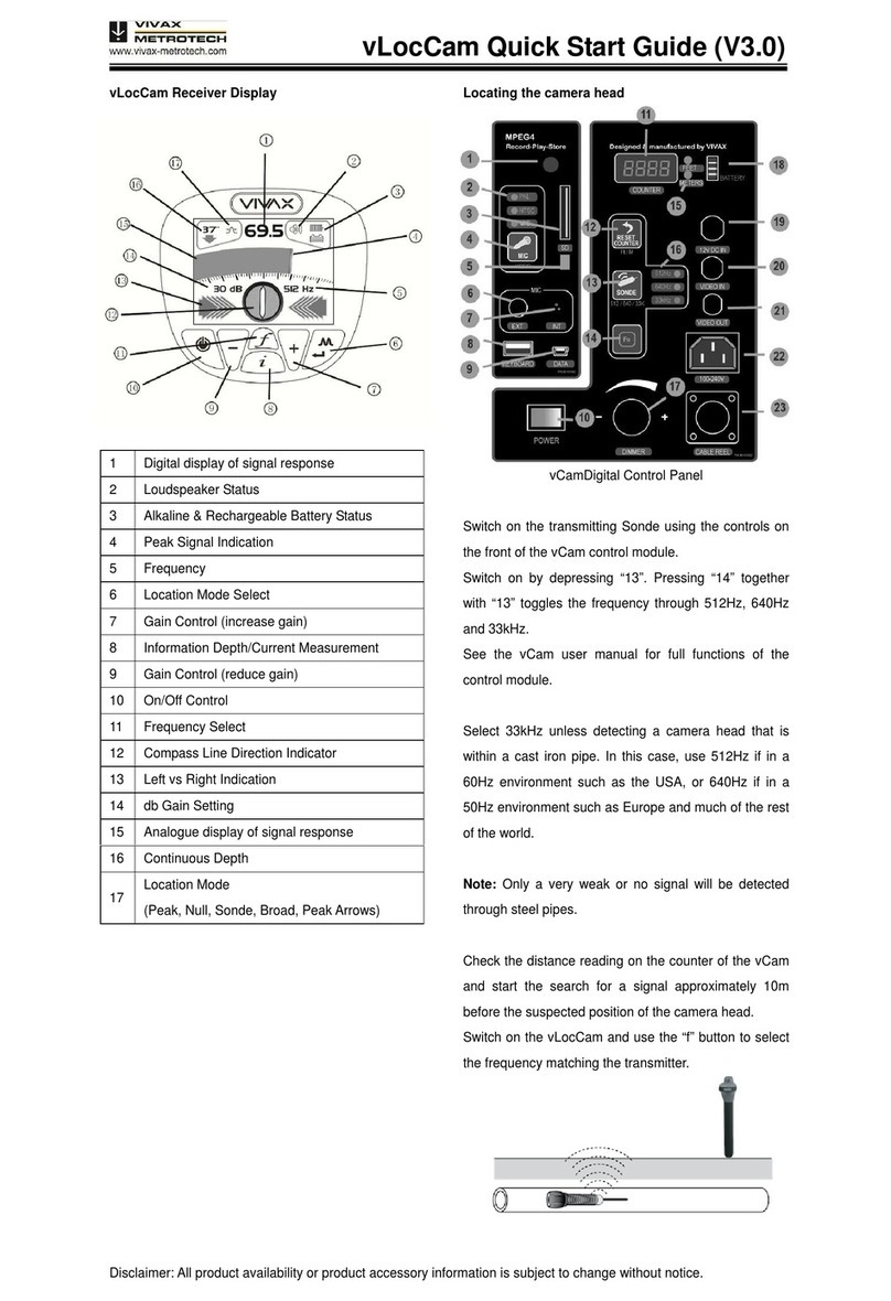 Vivax Metrotech vLocCam User manual Vivax Metrotech vLocCam User manual