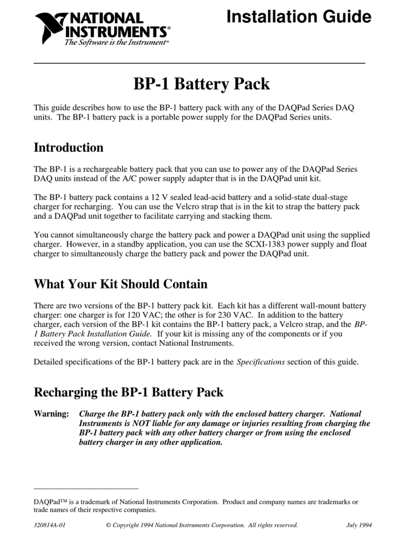 National Instruments BP-1 User manual