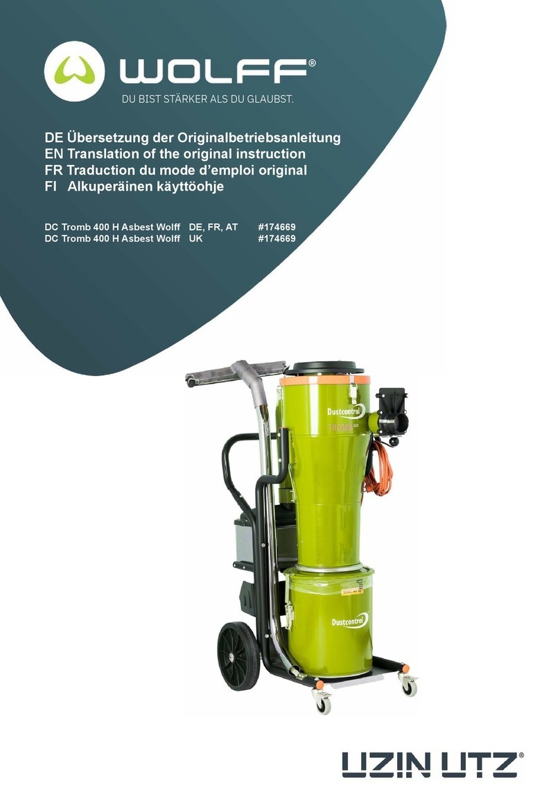 WOLFF UZIN UTZ DC Tromb 400 H Asbest Translation of the original instruction WOLFF UZIN UTZ DC Tromb 400 H Asbest Translation of the original instruction