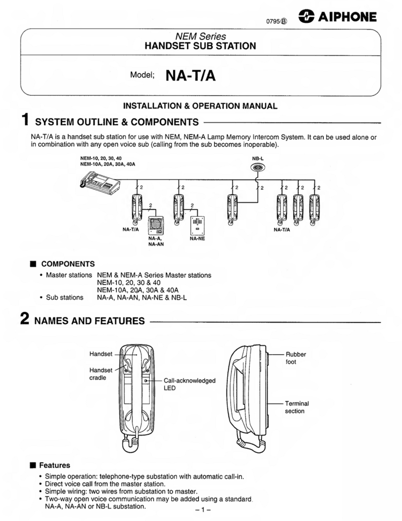 Aiphone NEM-10 User manual