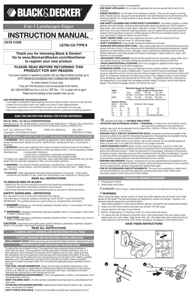 Black & Decker LE750-CA User manual