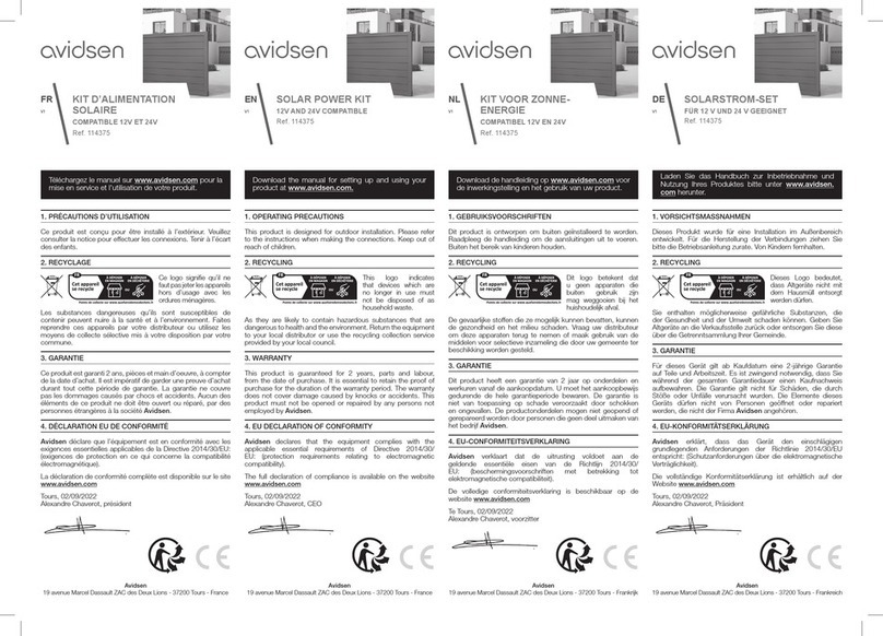 Avidsen 114375 manual
