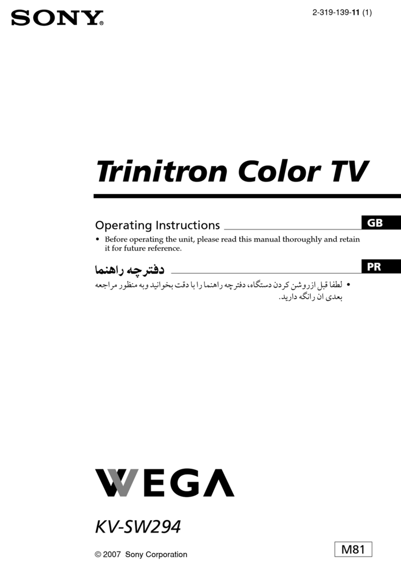 Sony WEGA KV-SW294 User manual