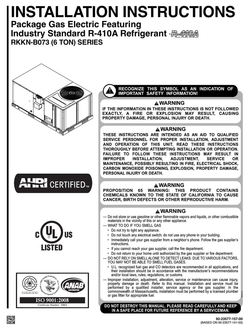Rheem RKKN-B073 Series User manual