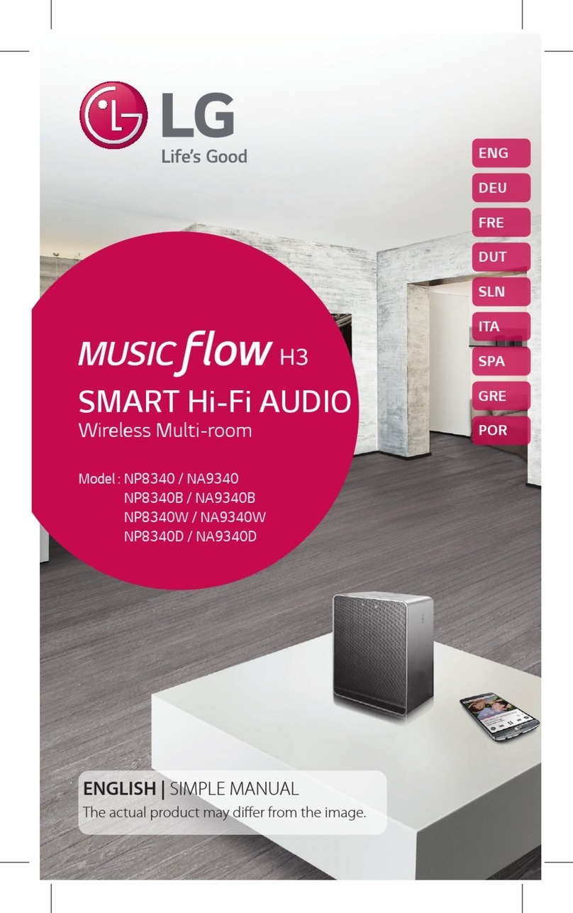 LG musicflow H3 NA9340B Specification sheet