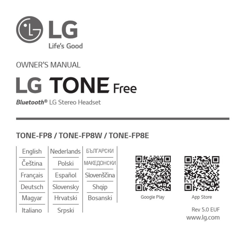 LG TONE-FP8W owner's manual