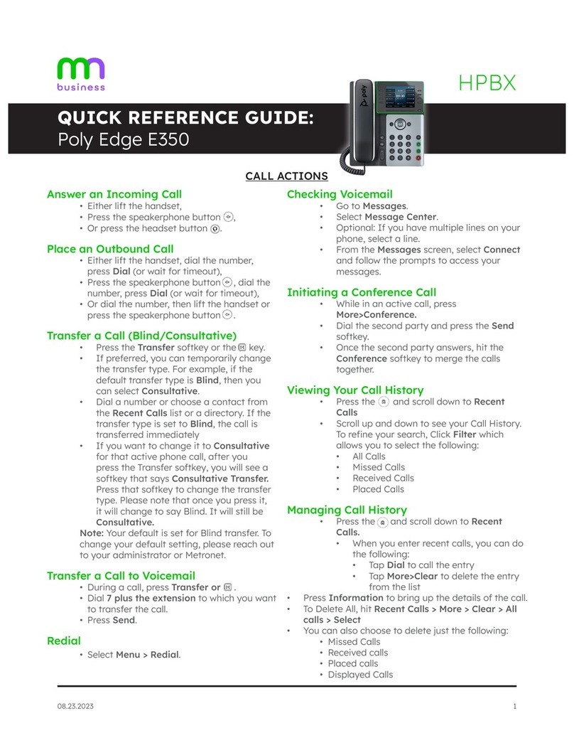 Poly Edge E350 Quick reference guide