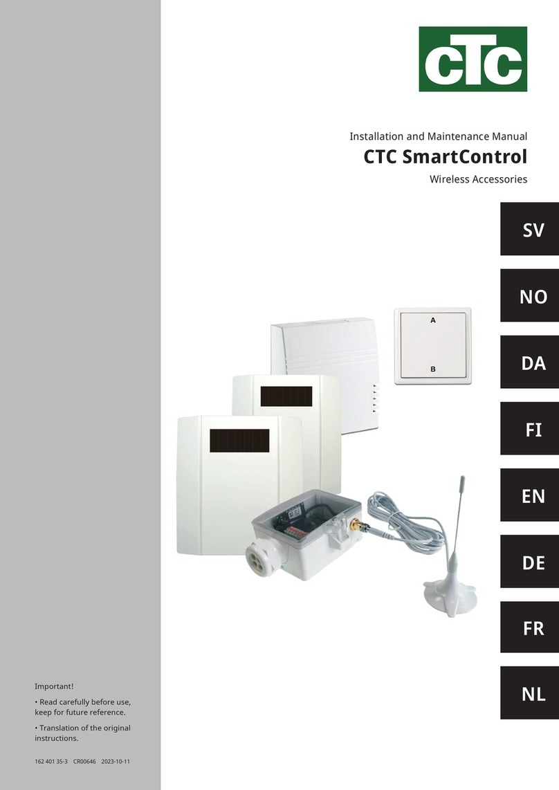 CTC Union SmartControl Installation and maintenance manual