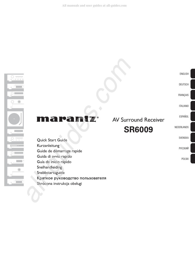 Marantz SR6009 quick start guide