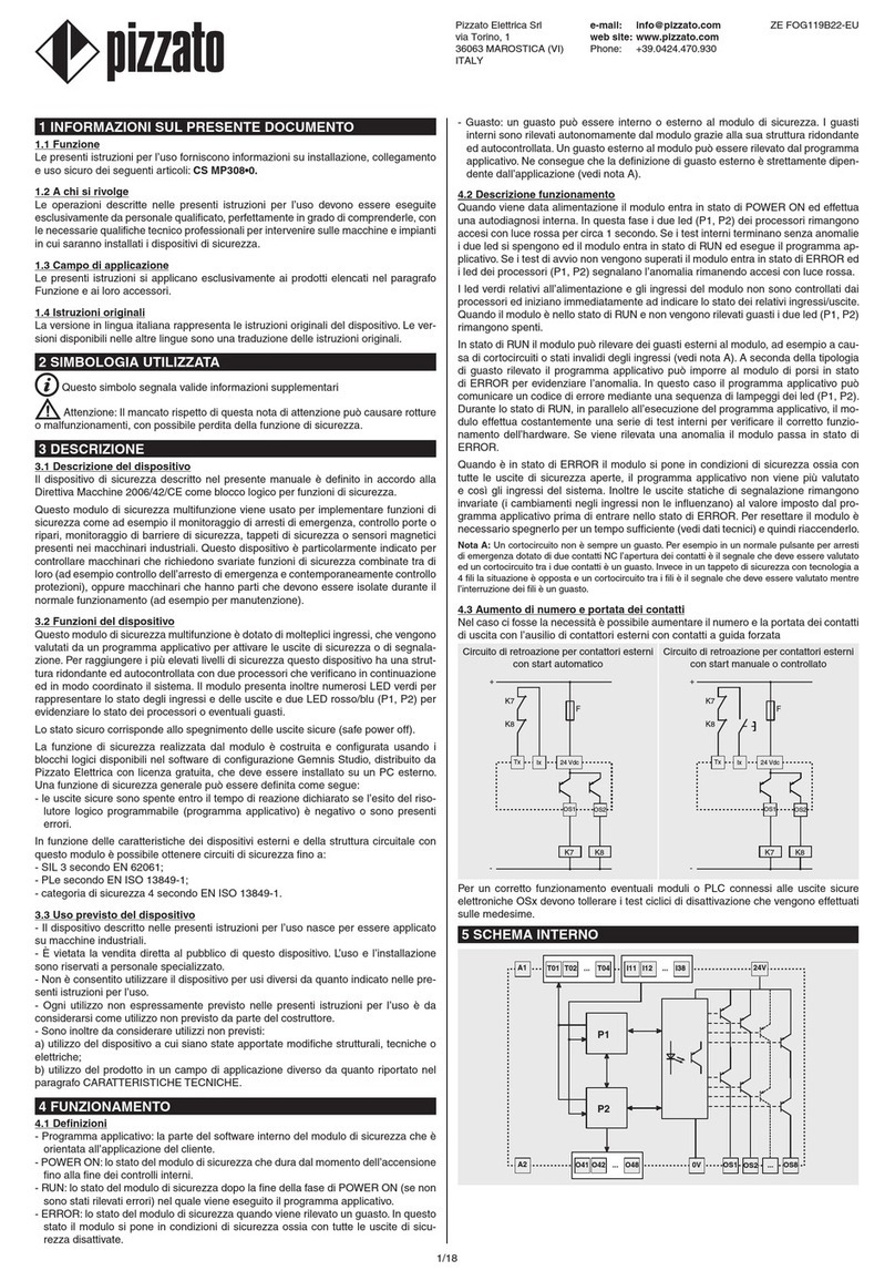 pizzato CS MP308-0 User manual