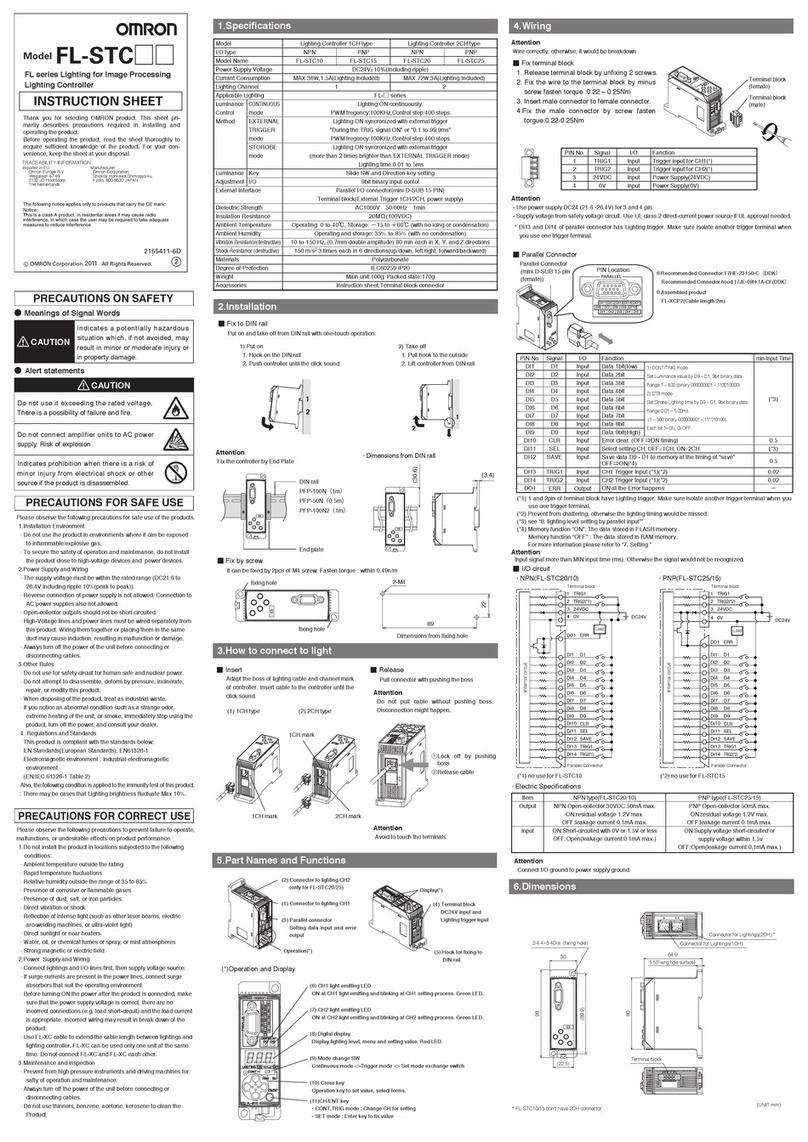 Omron FL-STC Series User manual