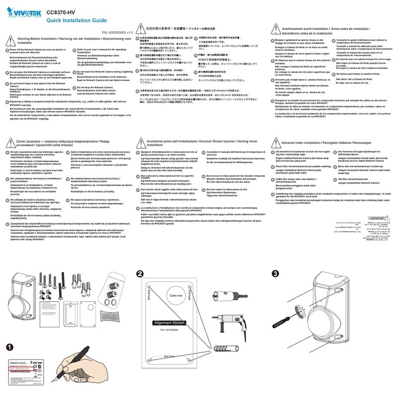 Vivotek CC8370-HV Quick installation guide