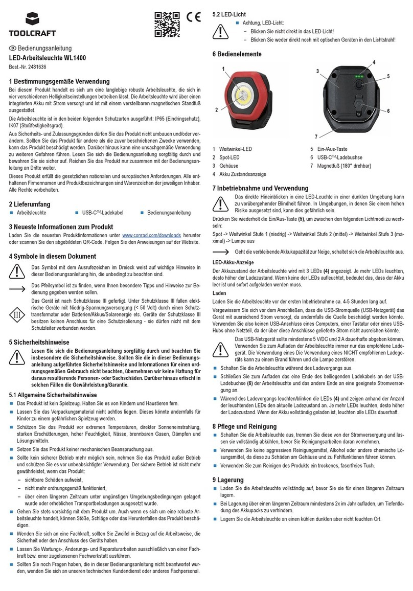 TOOLCRAFT WL1400 operating instructions