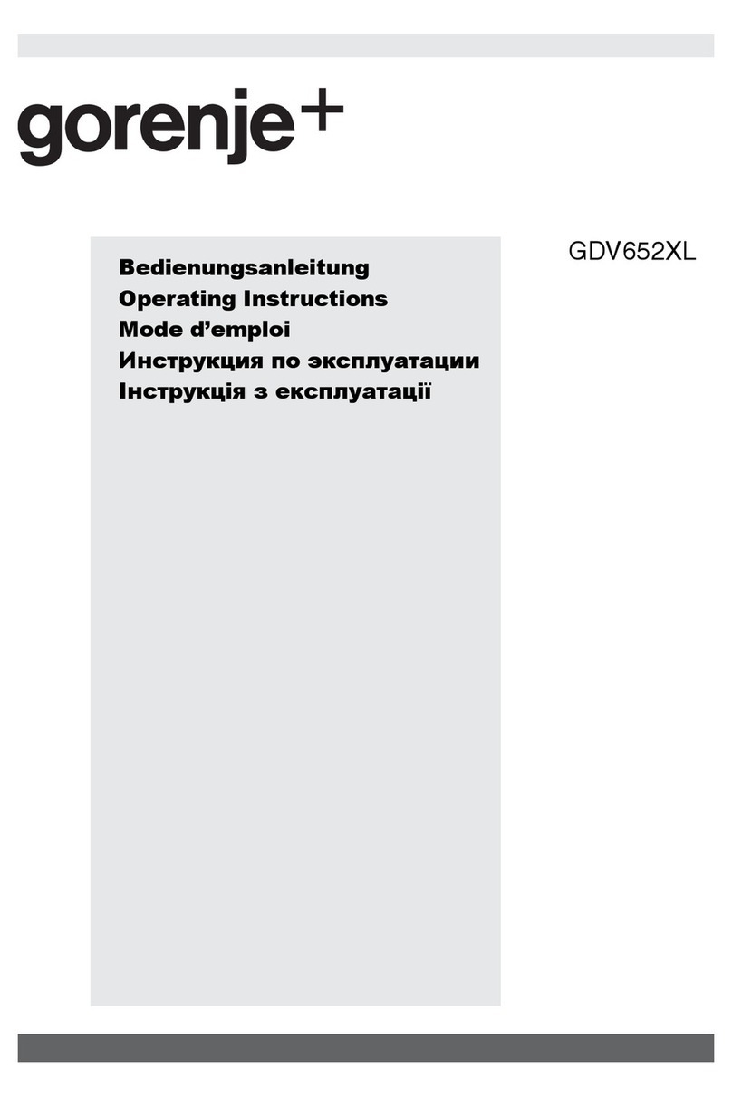 Gorenje GDV652XL operating instructions