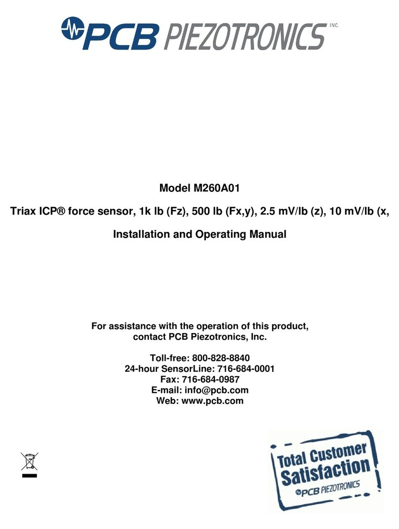 PCB Piezotronics ICP M260A01 Installation and operating manual