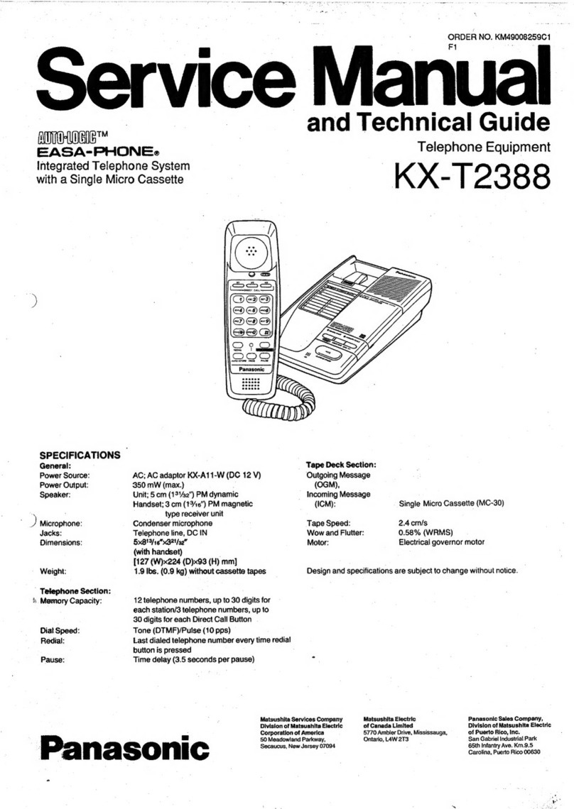 Panasonic KX-T2388 Quick start guide Panasonic KX-T2388 Quick start guide