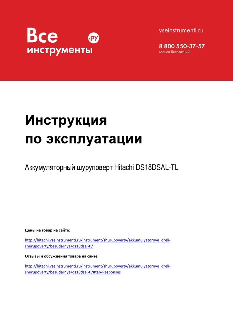 Hitachi Koki DS18DSAL-TL Handling instructions