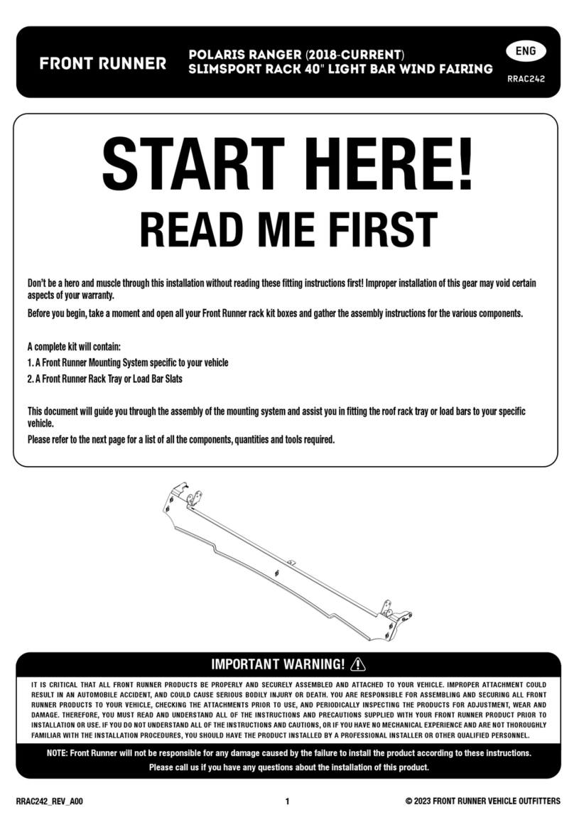 Front Runner RRAC242 User manual
