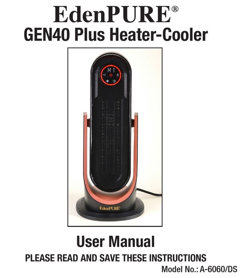 EdenPURE GEN40 Plus user manual