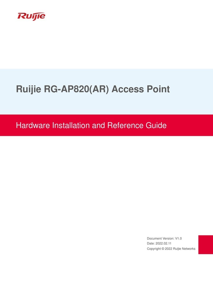 Ruijie RG-AP820(AR) Hardware  installation and reference guide