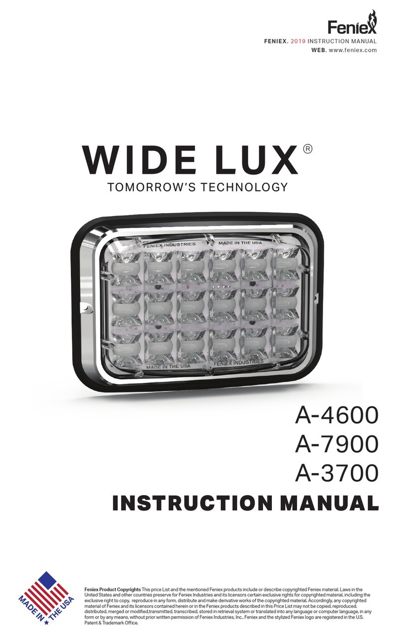 Feniex WIDE LUX A-4600 instruction manual