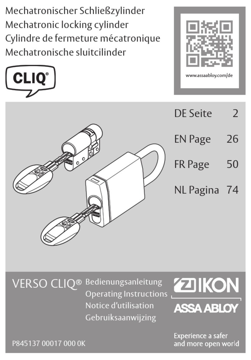 Assa Abloy IKON VERSO CLIQ V551 User manual