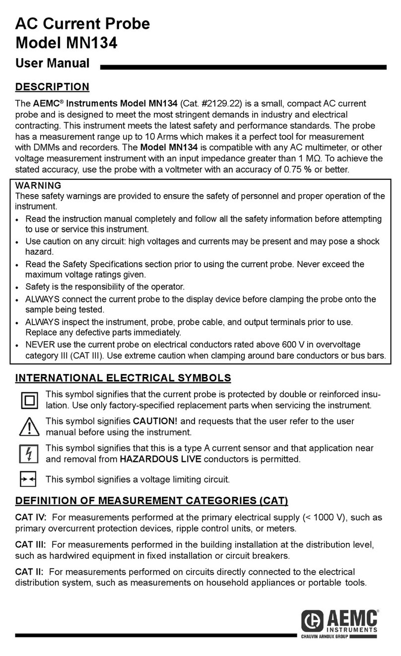 AEMC instruments MN134 User manual