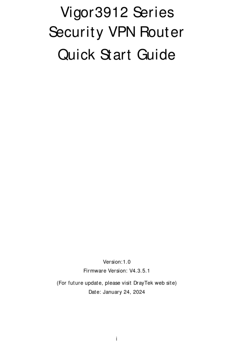 Draytek Vigor3912 Series User manual
