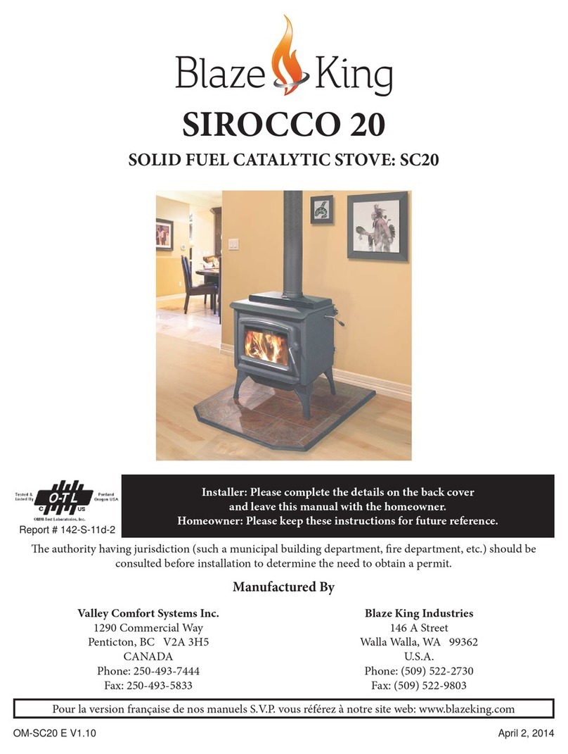 Blaze King SIROCCO 20 manual