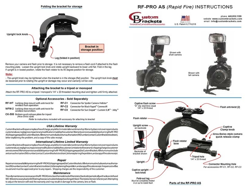 Custom Brackets RF-PRO AS instructions