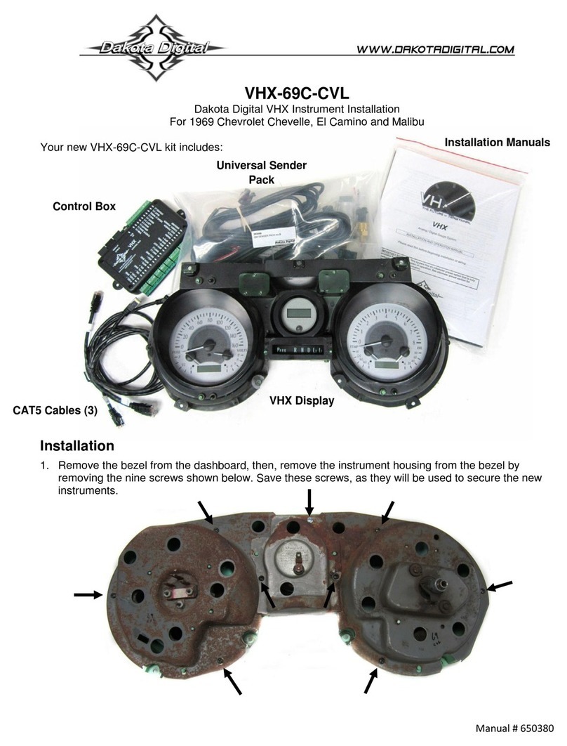 Dakota Digital VHX-69C-CVL installation manual Dakota Digital VHX-69C-CVL installation manual