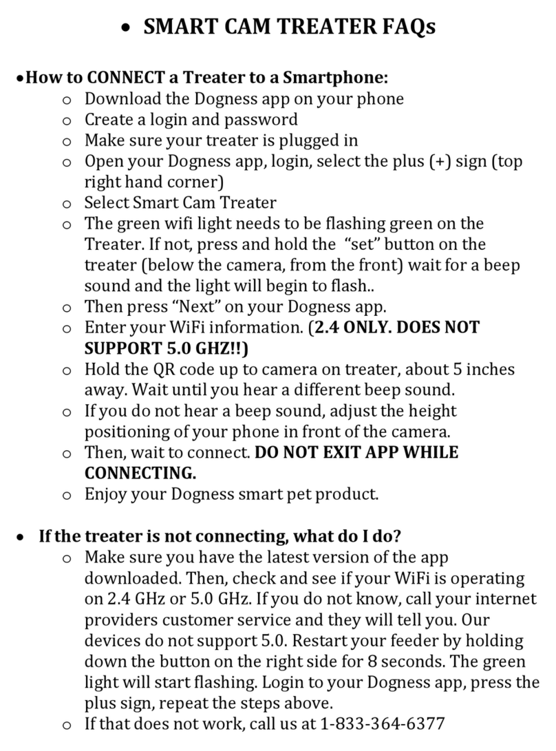 DOGNESS SMART CAM TREATER Faqs