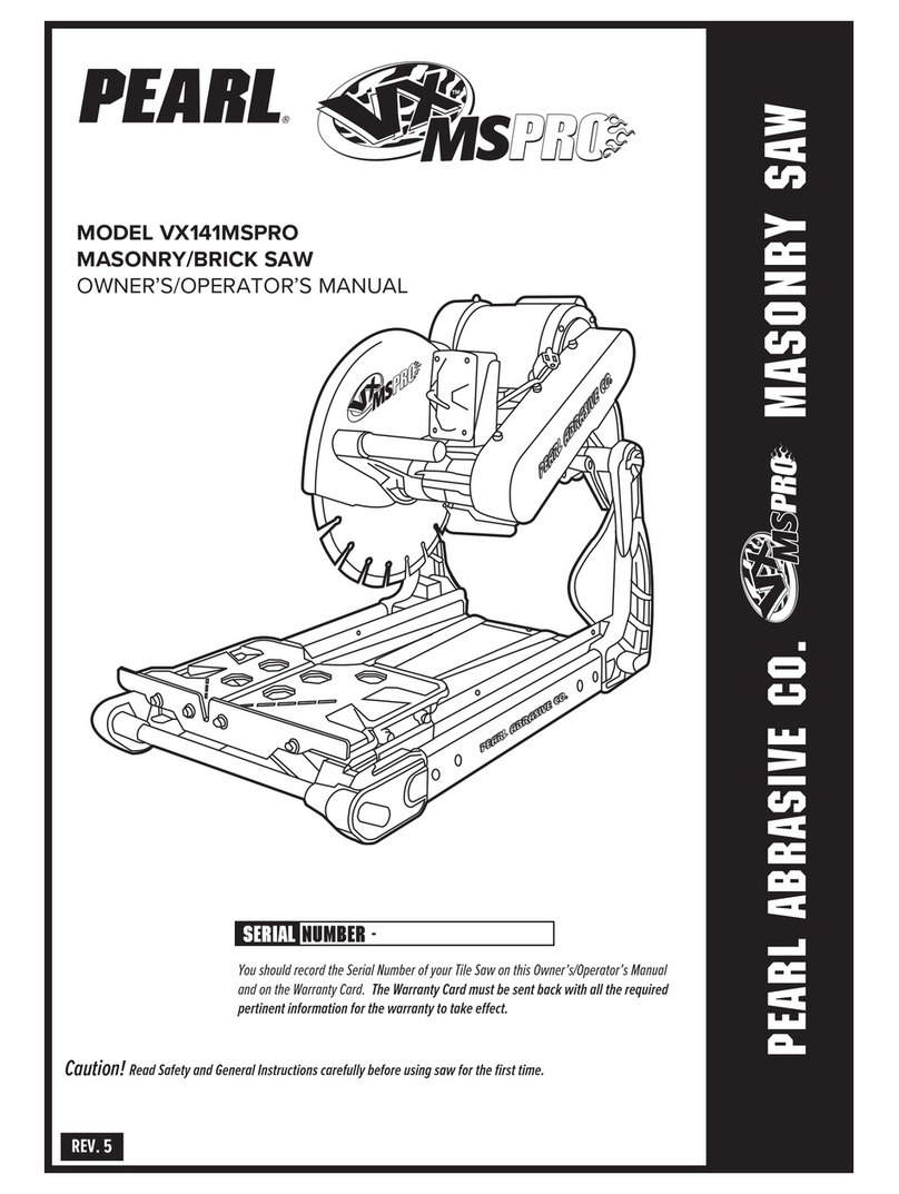 Pearl Abrasive VX MSPRO VX141MSPRO Owner's/operator's manual